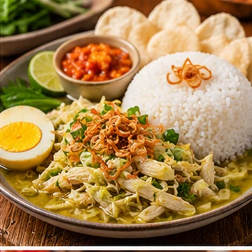 Soto Ayam Kampung Campur Nasi